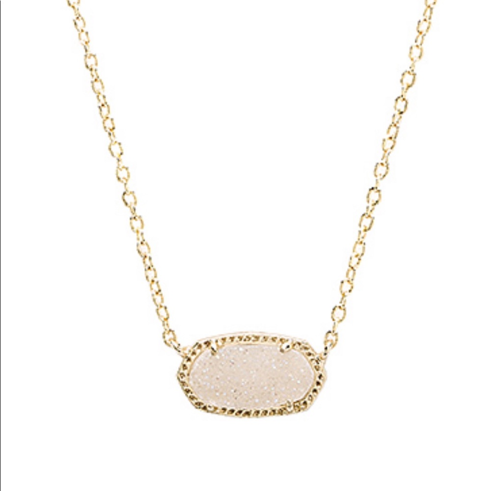 Kendra Scott Elisa Iridescent Drusy Gold Necklace